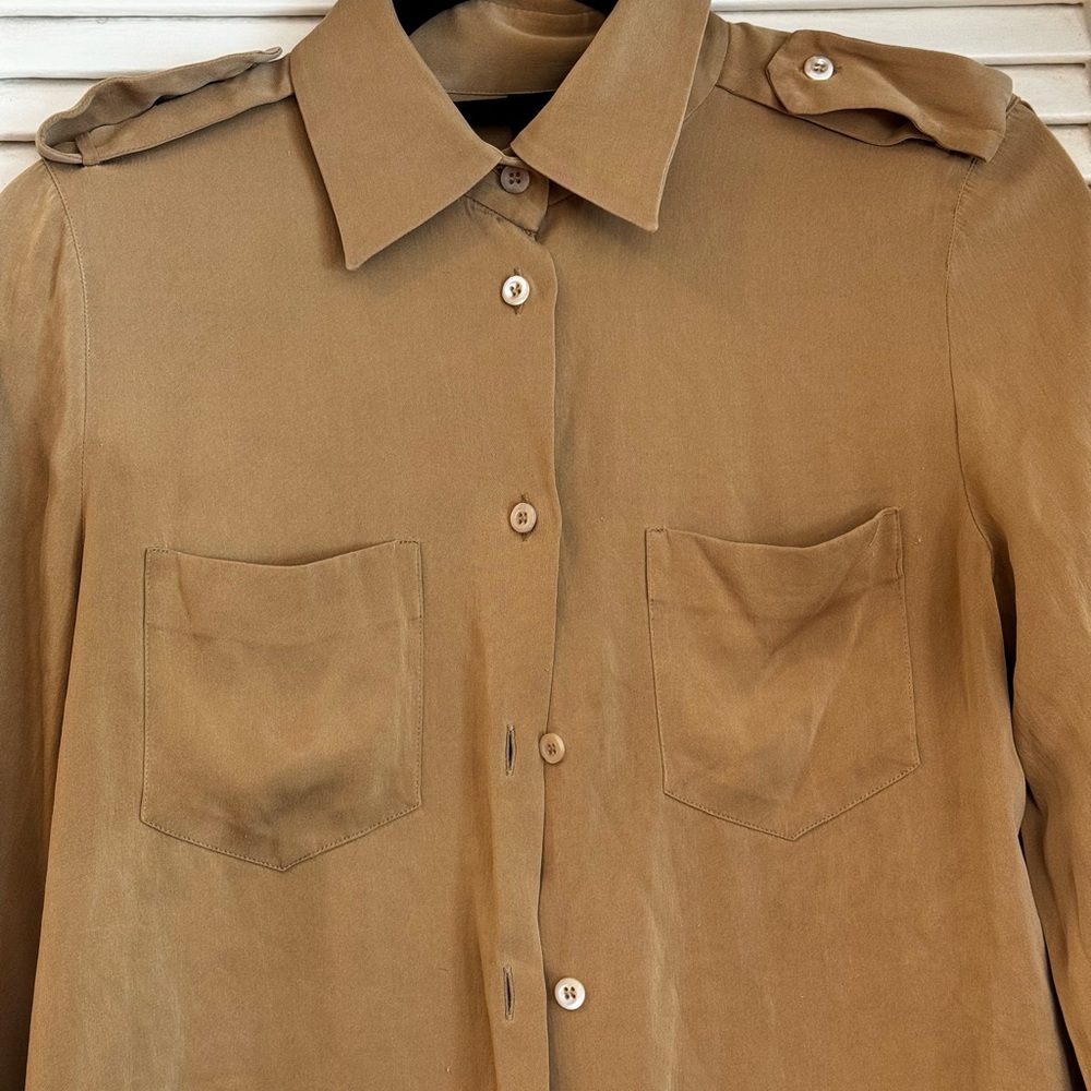 Barneys New York silk button down top - Picture 2 of 6